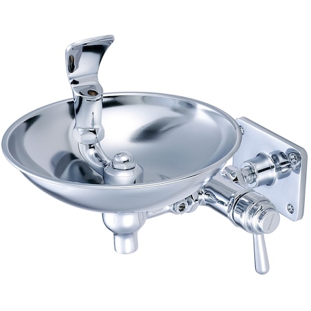 Central Brass Drinking Fountain-Wallmount, NPT, Single Hole, Polished Chrome, Connection Size: 3/8" 0366-HX8VWB